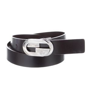 Gucci Black Leather Belt, Size XS